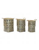 Basket set DKD Home Decor Bamboo Rope Bali (3 pcs)