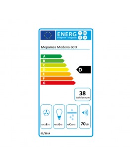 Conventional Hood Mepamsa MODENA 60 60 cm 400 m3/h 71 dB 280W Stainless steel