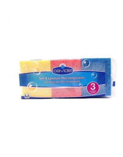 Body Sponge Davidel Rectangular (3 uds)