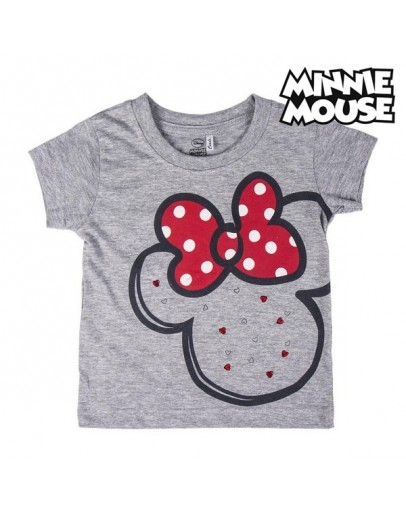 Child's Short Sleeve T-Shirt Minnie Mouse Grey