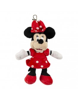 Cuddly Toy Keyring Minnie Mouse Red