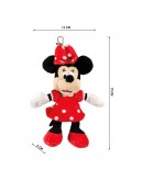 Cuddly Toy Keyring Minnie Mouse Red