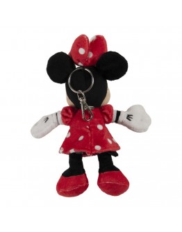 Cuddly Toy Keyring Minnie Mouse Red