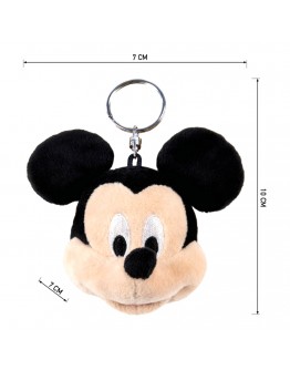 Cuddly Toy Keyring Mickey Mouse Black