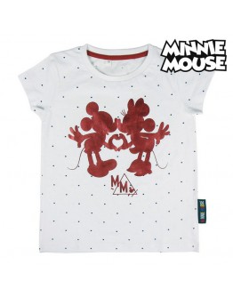 Child's Short Sleeve T-Shirt Minnie Mouse White