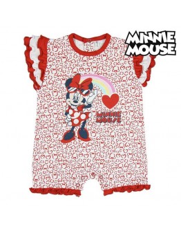 Baby's Short-sleeved Romper Suit Minnie Mouse Red White