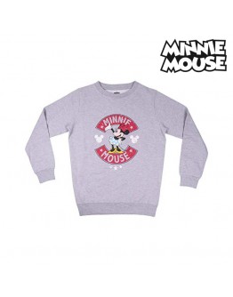 Women’s Sweatshirt without Hood Minnie Mouse Grey Lady