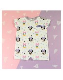 Baby's Short-sleeved Romper Suit Minnie Mouse White