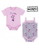 Leotard Minnie Mouse Grey Pink (2 uds)