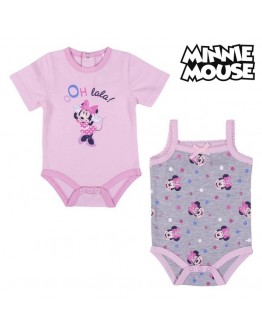 Leotard Minnie Mouse Grey Pink (2 uds)