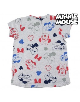 Child's Short Sleeve T-Shirt Minnie Mouse Grey