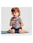 Child's Short Sleeve T-Shirt Minnie Mouse Grey