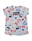 Child's Short Sleeve T-Shirt Minnie Mouse Grey