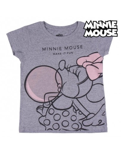 Child's Short Sleeve T-Shirt Minnie Mouse Grey