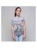 Child's Short Sleeve T-Shirt Minnie Mouse Grey