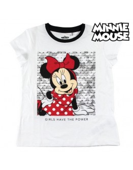 Child's Short Sleeve T-Shirt Minnie Mouse White