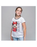 Child's Short Sleeve T-Shirt Minnie Mouse White