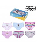 Pack of Girls Knickers Minnie Mouse Multicolour (5 uds)