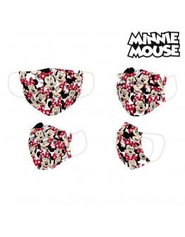 Hygienic Face Mask Minnie Mouse Children's Red