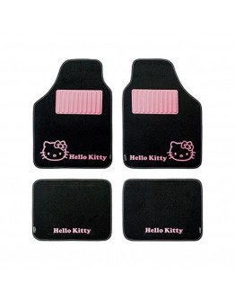 Car Floor Mat Set Hello Kitty Star Universal Black Pink (4 pcs)