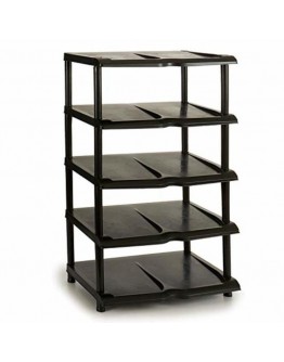 Shoe Rack Black Plastic