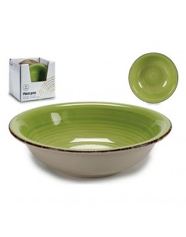 Deep Plate Green Stoneware (Ø 20,6 cm)