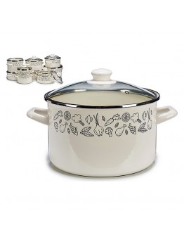 Casserole with Lid Enamelled Steel (0.016 L) (33,6 x 21,5 x 25,8 cm)