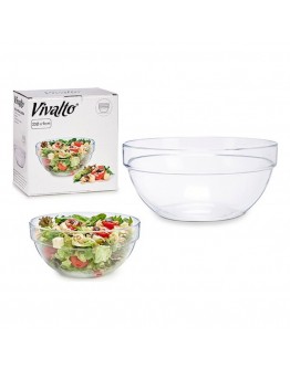 Bowl Vivalto Transparent Glass (20 cm)