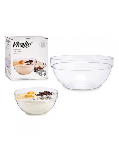 Bowl Vivalto Transparent Glass (20 cm)