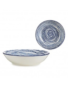 Deep Plate Blue Porcelain (Ø 20 cm)