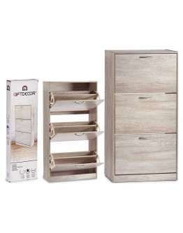 Shoe Rack Beige Particleboard (24 x 116 x 60 cm)