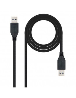 USB 3.0 A to USB A Cable NANOCABLE 10.01.1002BK Black