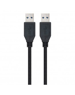 USB 3.0 A to USB A Cable NANOCABLE 10.01.1002BK Black