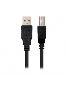 USB 2.0 A to USB B Cable NANOCABLE 10.01.0102-BK Black (1 M)