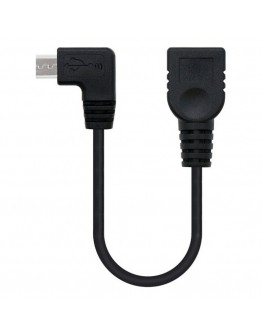 USB 2.0 A to USB B Cable NANOCABLE 10.01.3600 15 cm Male plug/socket Black