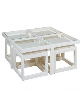 Centre Table Mindi wood (90 x 90 44 cm)