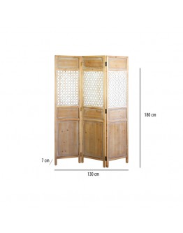 Folding screen Boston Fir wood (130 x 7 x 180 cm)