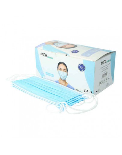 Disposable Hygienic Mask Farma IIR Inca Blue Adults (50 uds)