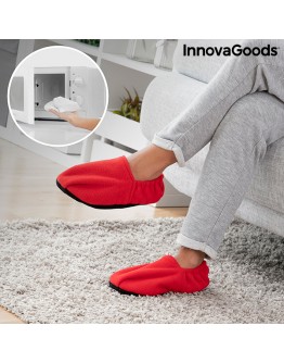 Microwavable Heated Slippers InnovaGoods Red