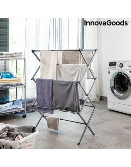 Folding and Extendable Metal Clothes Dryer with 3 Levels Cloxy InnovaGoods (11 Bars)