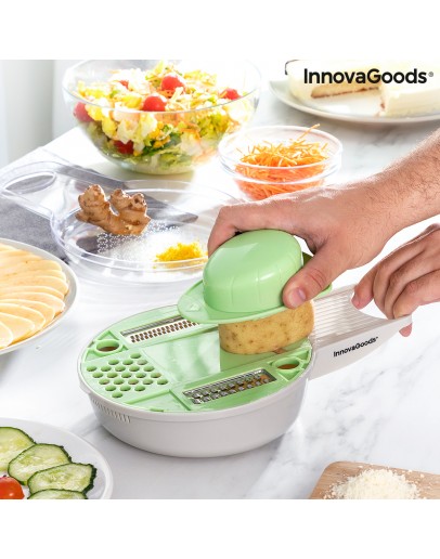 6 in 1 Multifunction Grater-Cutter with Accessories and Recipes Gradder InnovaGoods