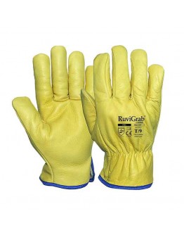 Work Gloves Ruvigrab 321F Leather Inner lining Yellow (Refurbished A+)