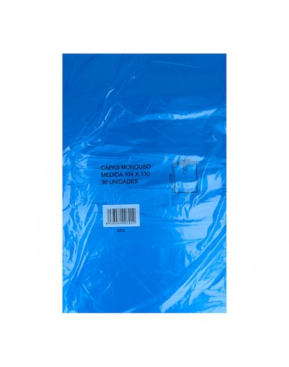 Hairdressing Cape (104 x 130 cm) Blue Disposable (30 uds)