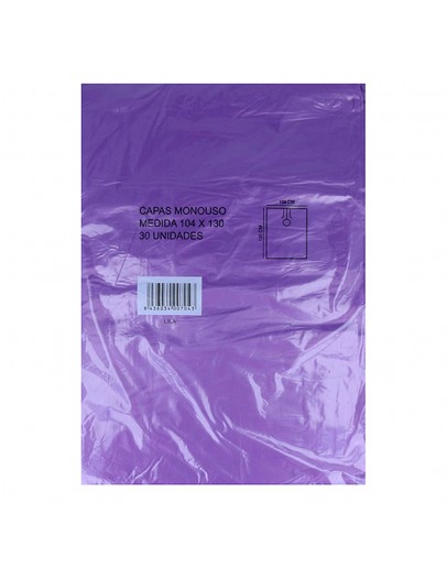 Hairdressing Cape (104 x 130 cm) Disposable Lilac (30 uds)