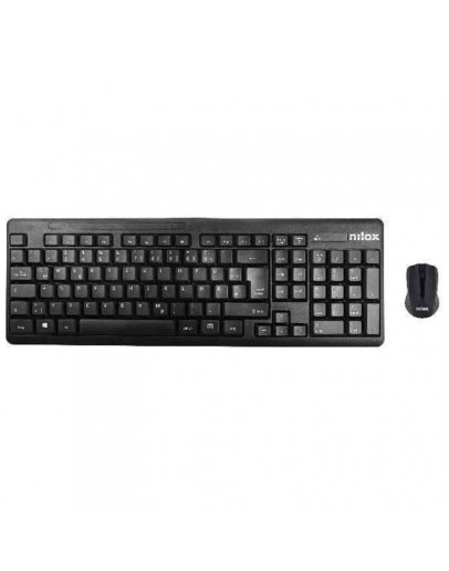 Keyboard and Mouse Nilox Wireless Black