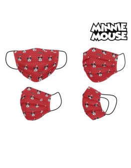 Hygienic Face Mask Minnie Mouse Children's Red