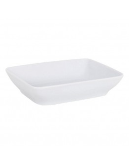 Bowl Lebon Rectangular Porcelain White (16 x 12 x 3,5 cm)