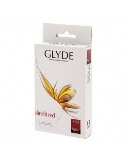 Condoms Glyde Slimfit Red 17 cm (10 uds)