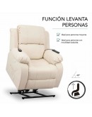 Lifter Armchair With Massager Trevi 160º Cream (Refurbished B)