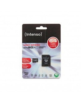 Micro SD Memory Card with Adaptor INTENSO 3413490 64 GB Class 10